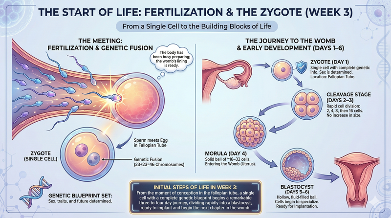 The Start of Life: Fertilization and the Zygote infographic