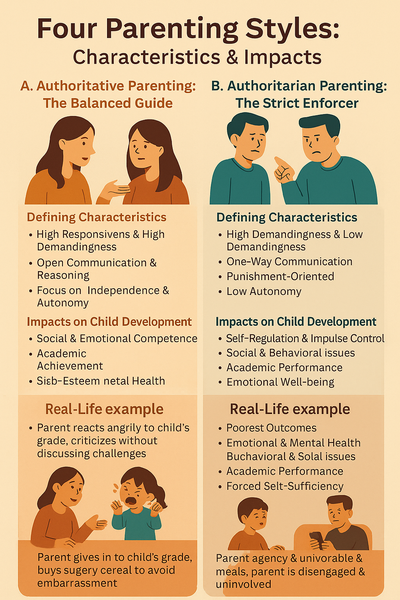 four parenting style infographic