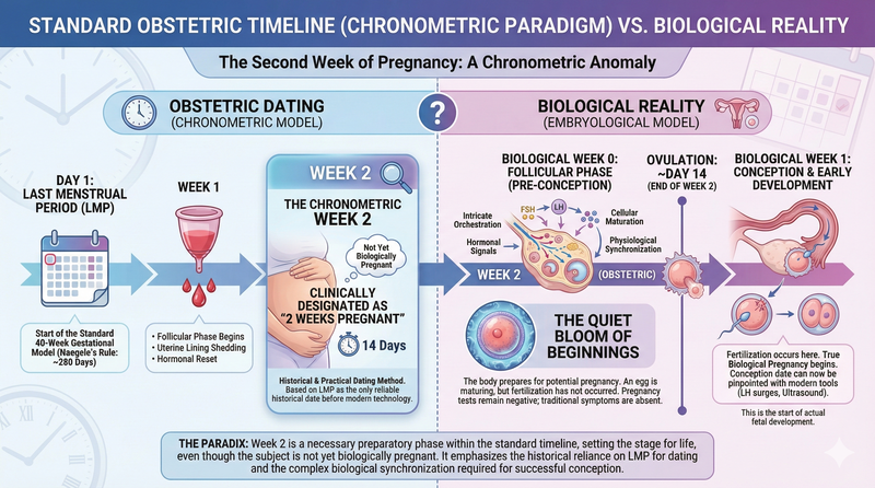 The clinical designation of the second week of pregnancy infographic