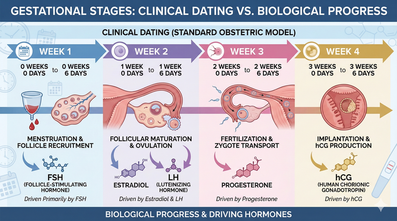 Gestational Stages and Biological Progress infographic